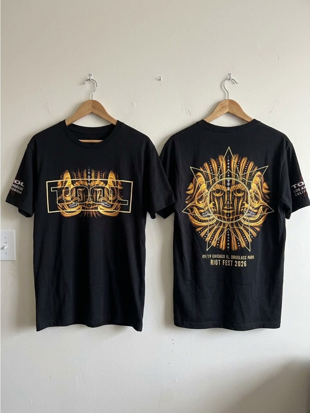 Tool Riot Fest 2026 Merch Live At Douglass Park Chicago Tee Reprint